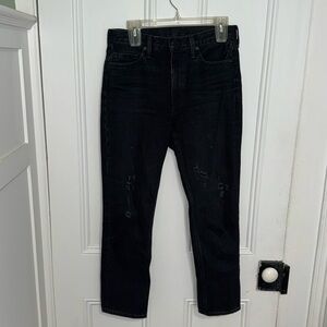 Vince Straight Leg Distressed Jeans